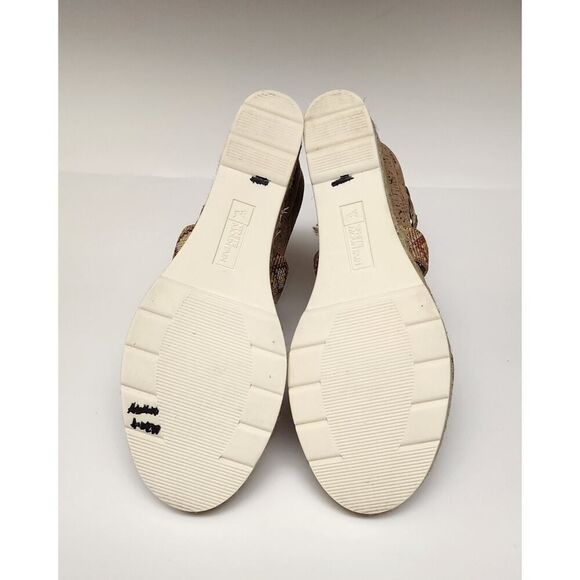 WHITE MOUNTAIN Women's Pearl Espadrille Wedge Sandal Shoe Tan Brown Aztec 8.5M - Picture 11 of 12